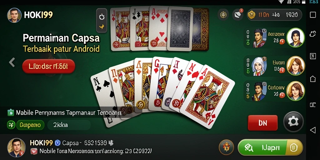 Tampilan antarmuka HOKI99 saat bermain Capsa dengan grafik menarik.