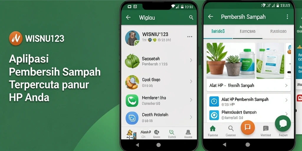 Antarmuka sederhana aplikasi WISNU123 untuk Pembersih Sampah.