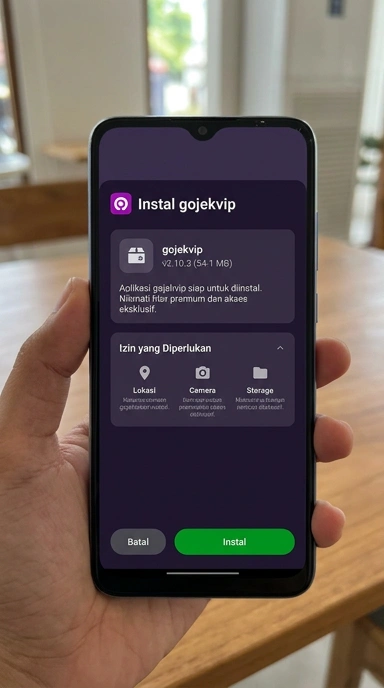 Tampilan halaman APK gojekvip