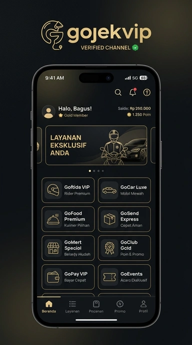 Tampilan kanal resmi gojekvip